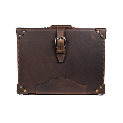 Dave's Deals 16" Grandfather Briefcase - Dark Coffee Brown