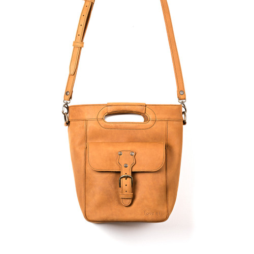 Medium Bucket Leather Tote