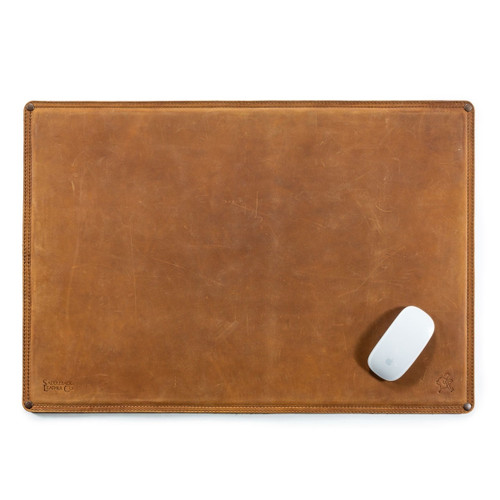 Dave's Deals Leather Desk Pad - Tobacco
