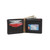This is a black leather wallet bifold with RFID showing the inside.