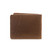 This is a tan brown leather wallet bifold with RFID showing the back side.