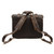 This is a dark brown full grain leather briefcase that has the shoulder strap attached so it makes into a backpack.