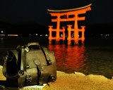 This is a dark brown full grain leather briefcase in Japan.