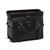 This is the black leather duffle bag gladstone closure wide open.