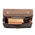 This is a red brown leather satchel man bag from the inside.