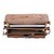 This is the top view showing the brown leather briefcase and what it can hold.
