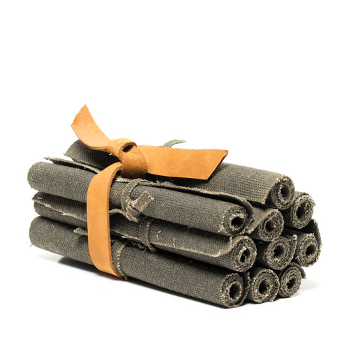 Waxed Canvas Fire Starter Rolls