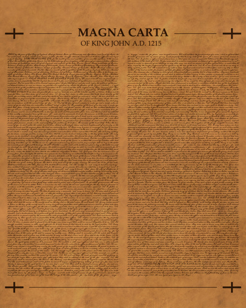 This is an unframed copy of The Magna Carta burned into a large panel of aged looking tan leather.