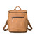 This is the front view of the leather all in one backpack in light tan