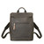 This is the front view of the leather all in one backpack in black