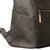 This is the pocket view of the leather all in one backpack in black