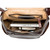 This is the inside view of the leather all in one backpack in chestnut