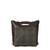 This is the view with the waxed canvas rolled over pockets on the Anniversary Leather Backpack Tote in dark brown