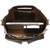 This is the inside view of the Anniversary Leather Backpack Tote in dark brown