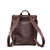 This is the back view of the newly redesigned All in one leather backpack in chestnut