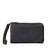 This is the front view of the carbon black medium leather wallet