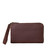 This is the front view of the reddish brown medium leather wallet