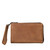 This is the front view of the medium leather wallet in tobacco