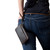 This is the model view of the dark brown medium wallet