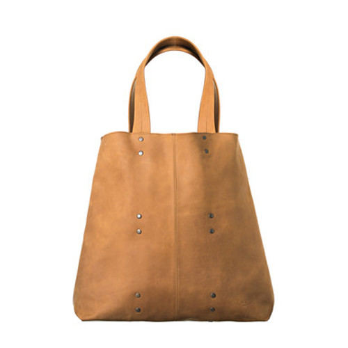 Suzette's Steals Giant Weekend Leather Tote - Tobacco