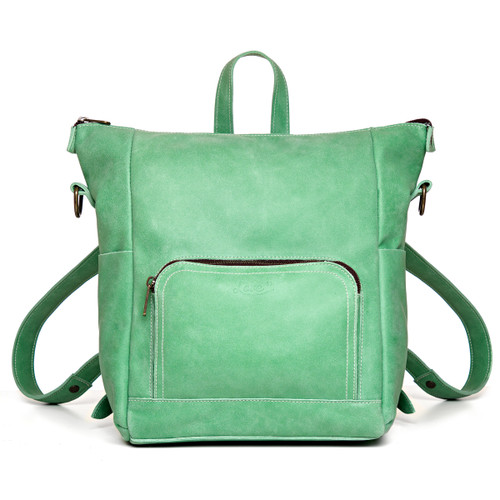 Universal Leather Backpack - Mint