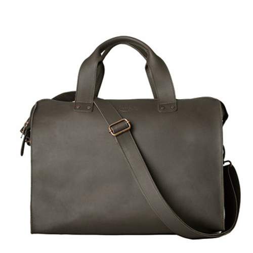Suzette's Steals Simple Overnight Leather Duffle Bag - Black
