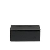 This is the closed black small organizer box that can be used as a desk box, in a briefcase, or in your car. Made by Saddleback