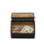 This is the opened black small organizer box that is holding money. Made by Saddleback