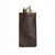 bear trap leather pen case with tumbled leather in dark coffee brown
