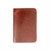 Front of the chestnut colored leather pocket notebook. Made by Saddleback