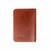 Back of the chestnut colored leather pocket notebook. Made by Saddleback