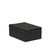 Small leather organizer box in black leather.