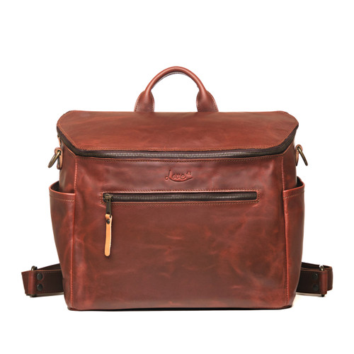 Suzette's Steals All in One Convertible Leather Day Bag - Chestnut