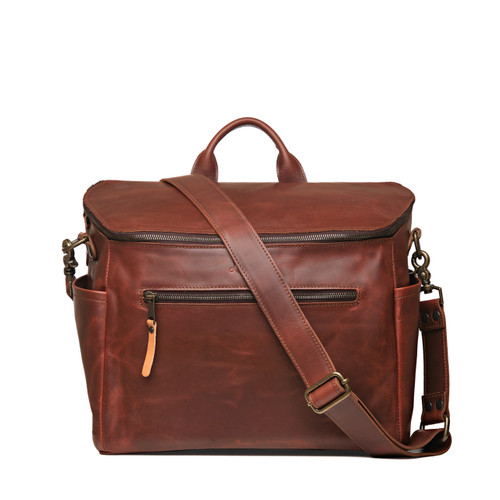 Suzette's Steals All in One Convertible Leather Day Bag - Chestnut