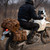 Here is the deep pocket leather duffle bag on the back of a motorcycle. Made by Saddleback