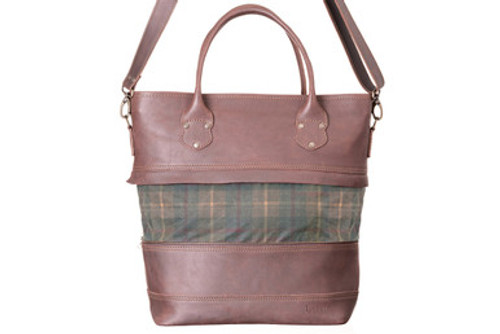 Suzette's Steals Expandable Zipper Leather Tote - Chestnut