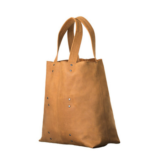 Suzette's Steals Giant Weekend Leather Tote - Tobacco