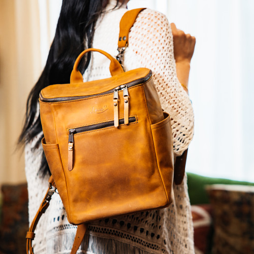 all in one backpack on model