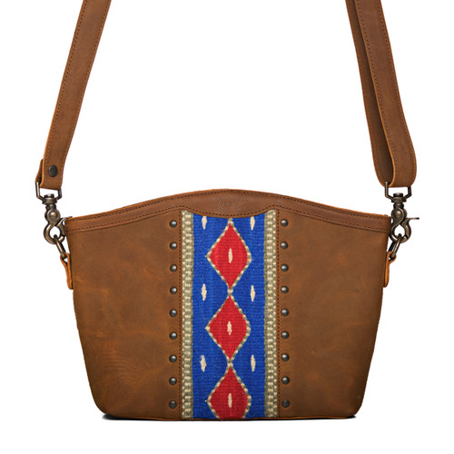 The medium Lanita Crossbody in tobacco-front