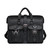 This is the black flight bag leather briefcase with two handles, a shoulder strap, and two front pockets. Made by Saddleback