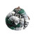 Leather Blanket Roll with Green Blanket - Side View