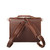This is a red brown leather briefcase that can be worn as a backpack.
