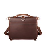 Reddish brown leather briefcase by Saddleback.