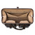 Opened and empty top view of Saddleback Leather's Deep Pocket Leather Duffle Bag in Dark Brown / Dark Coffee Brown