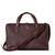 Back view of Saddleback Leather's Deep Pocket Leather Duffle Bag in Red Brown / Chestnut