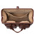Opened and empty top view of Saddleback Leather's Deep Pocket Leather Duffle Bag in Red Brown / Chestnut