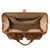 Opened and empty top view of Saddleback Leather's Deep Pocket Leather Duffle Bag in Tan Brown / Tobacco