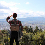 Leather Satchel being worn as a backpack. Made by Saddleback Leather Co.