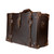 Saddleback Leather carry on luggage in dark coffee brown.