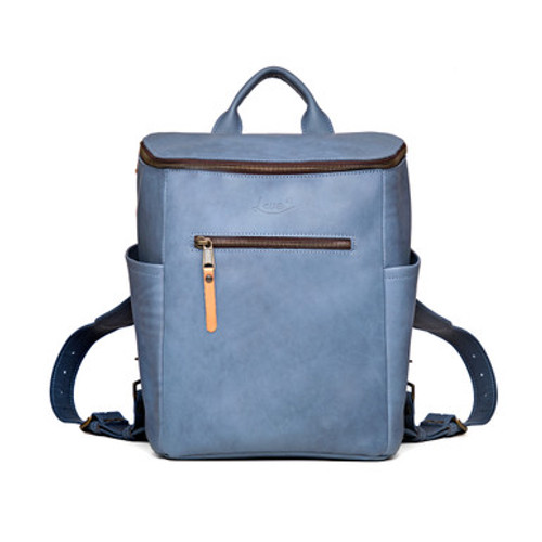 Suzette's Steals All in One Medium Leather Backpack - Bristol Blue Bell
